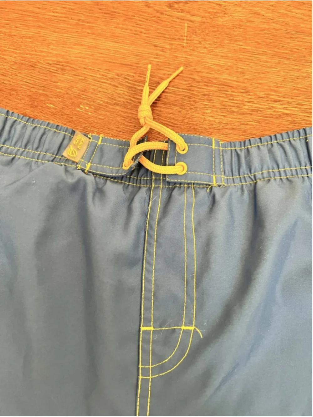 Beach Rays Men’s Swim Trunks Size L Blue Orange Tropical Drawstring Shorts